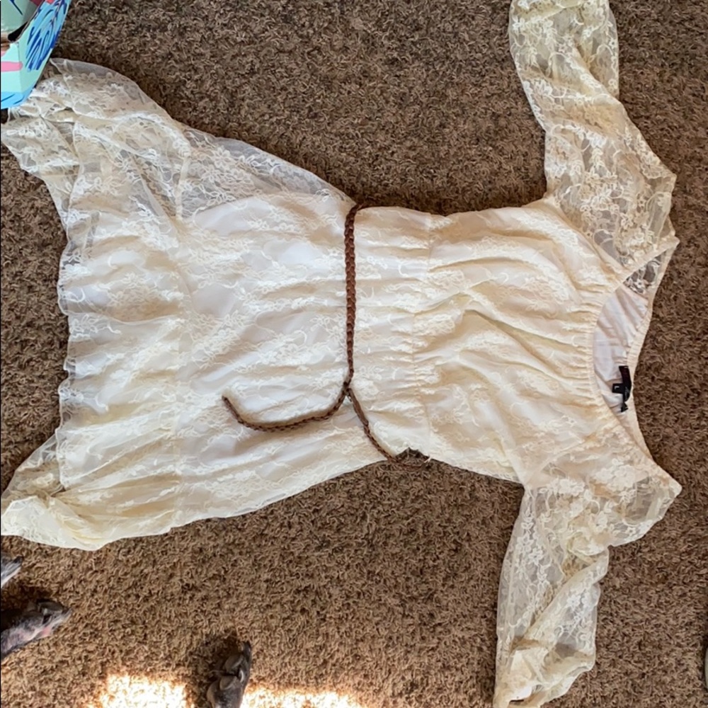 New cream colored lace dress